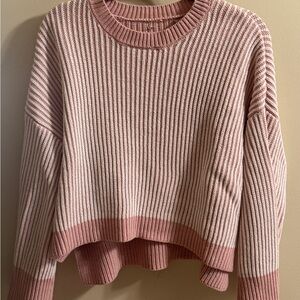 Striped Pink Women's Sweater